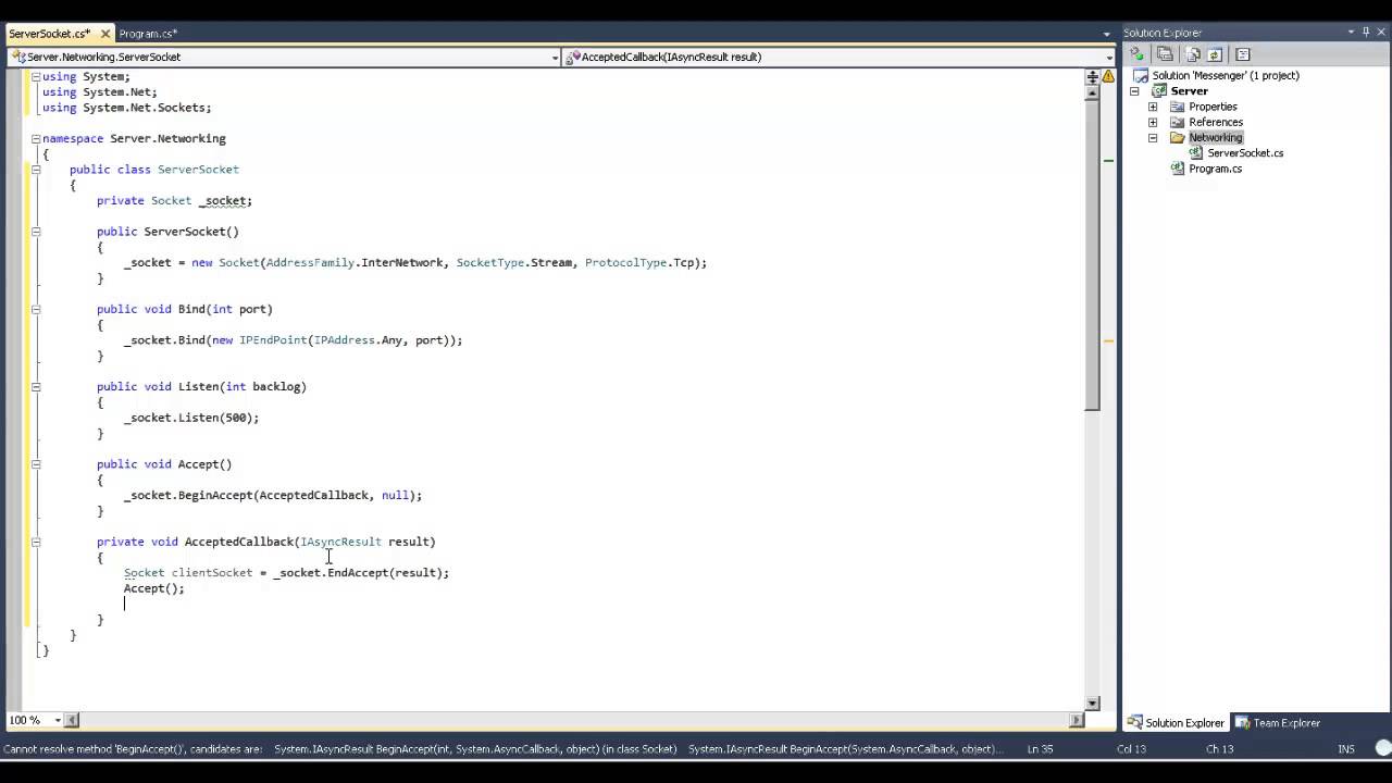 Asynchronous Sockets in C# (1/3)