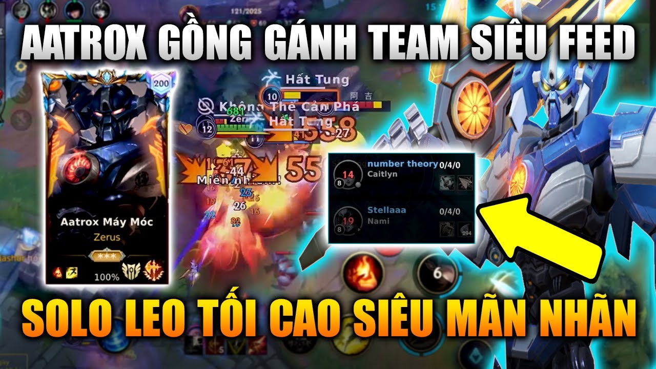 [LMHT Tốc Chiến] Aatrox Gánh Team Siêu Feed Solo Leo Tối Cao Cực Khét