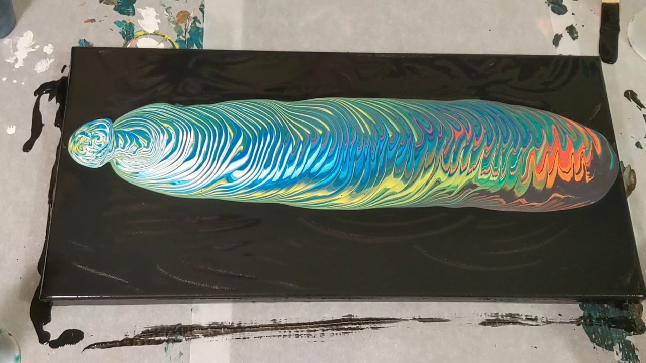 Left Over Paint Traveling Tree Ring Reverse Dip Acrylic Pour Painting - Sargent Art Pouring Medium