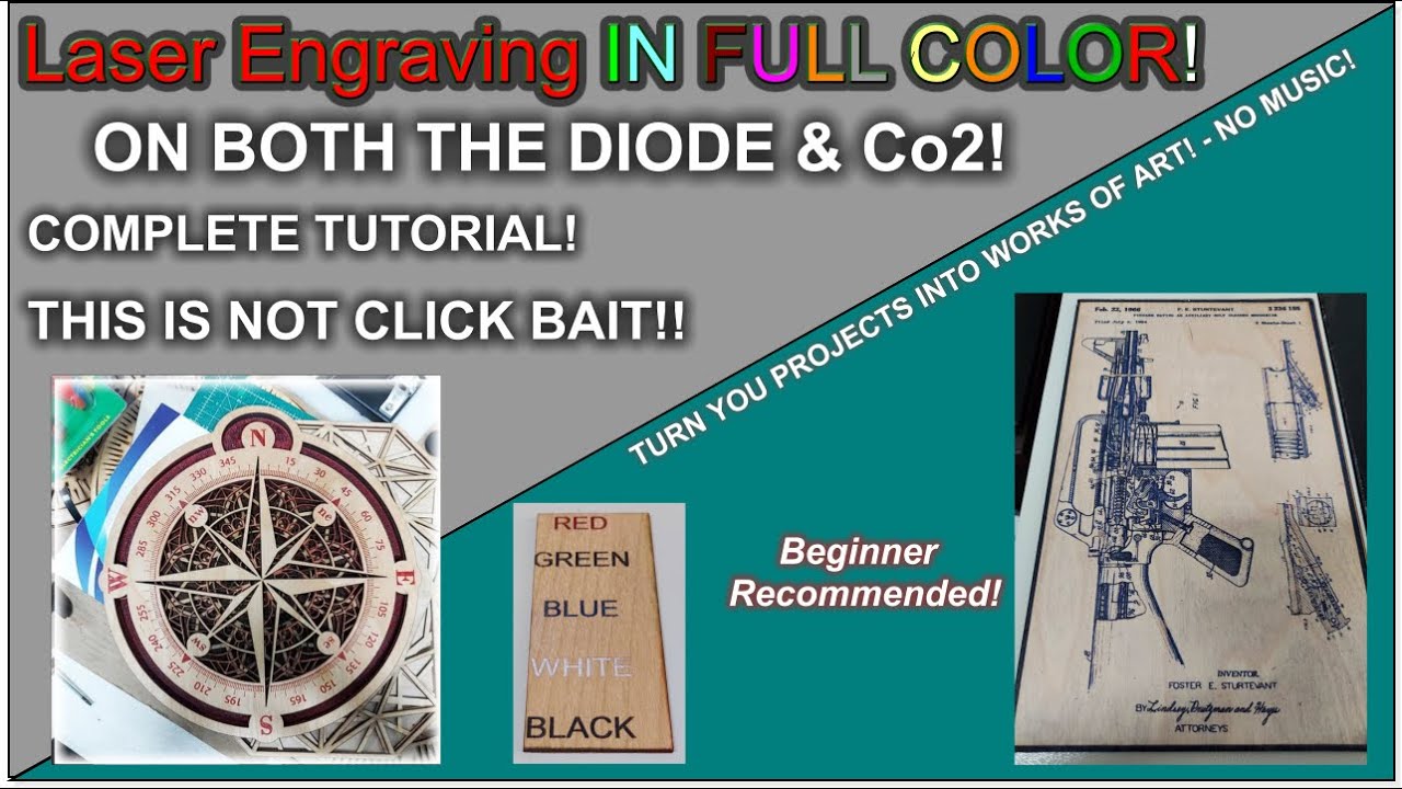 😲 Laser Engraving in COLOR! Diode Laser & Co2! A powder coat trick!