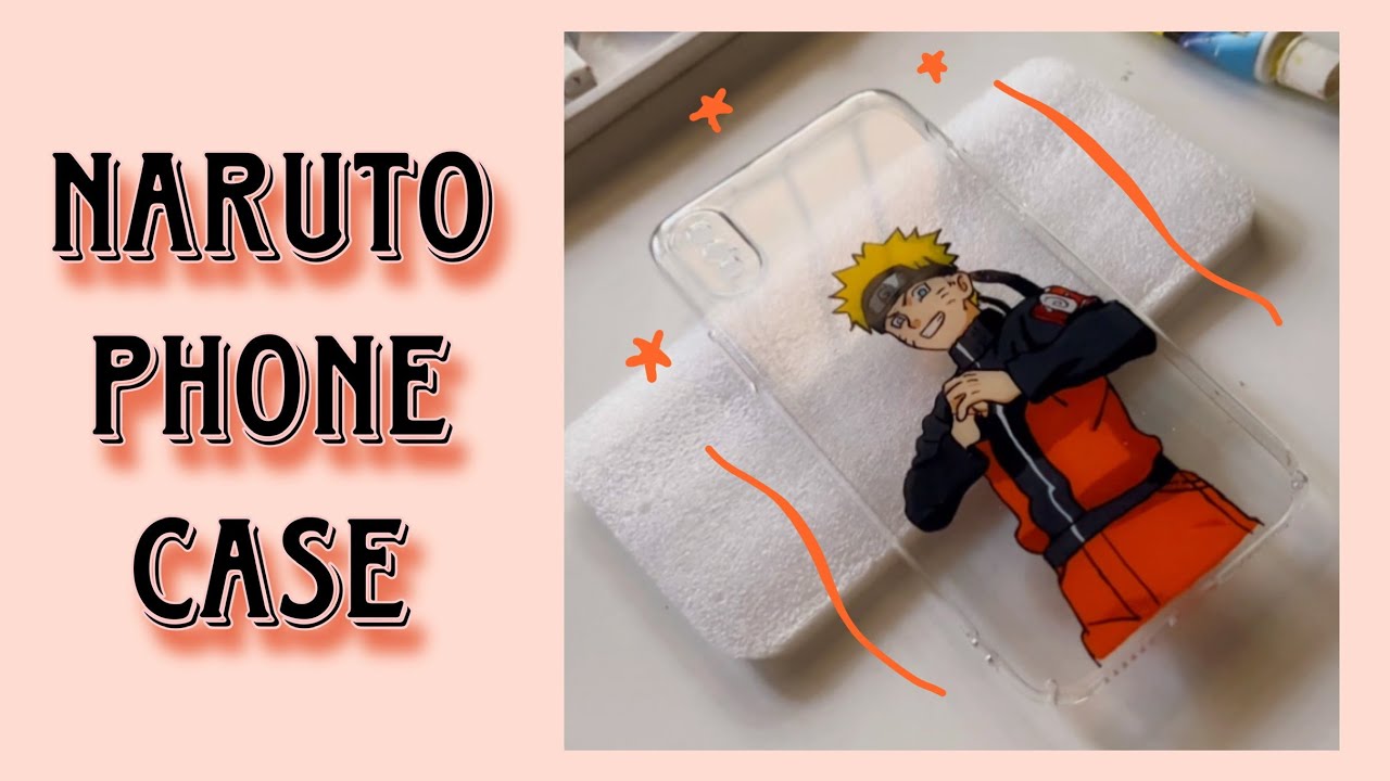 How to paint anime phone case | transparent phone cover painting | Naruto phone cover painting