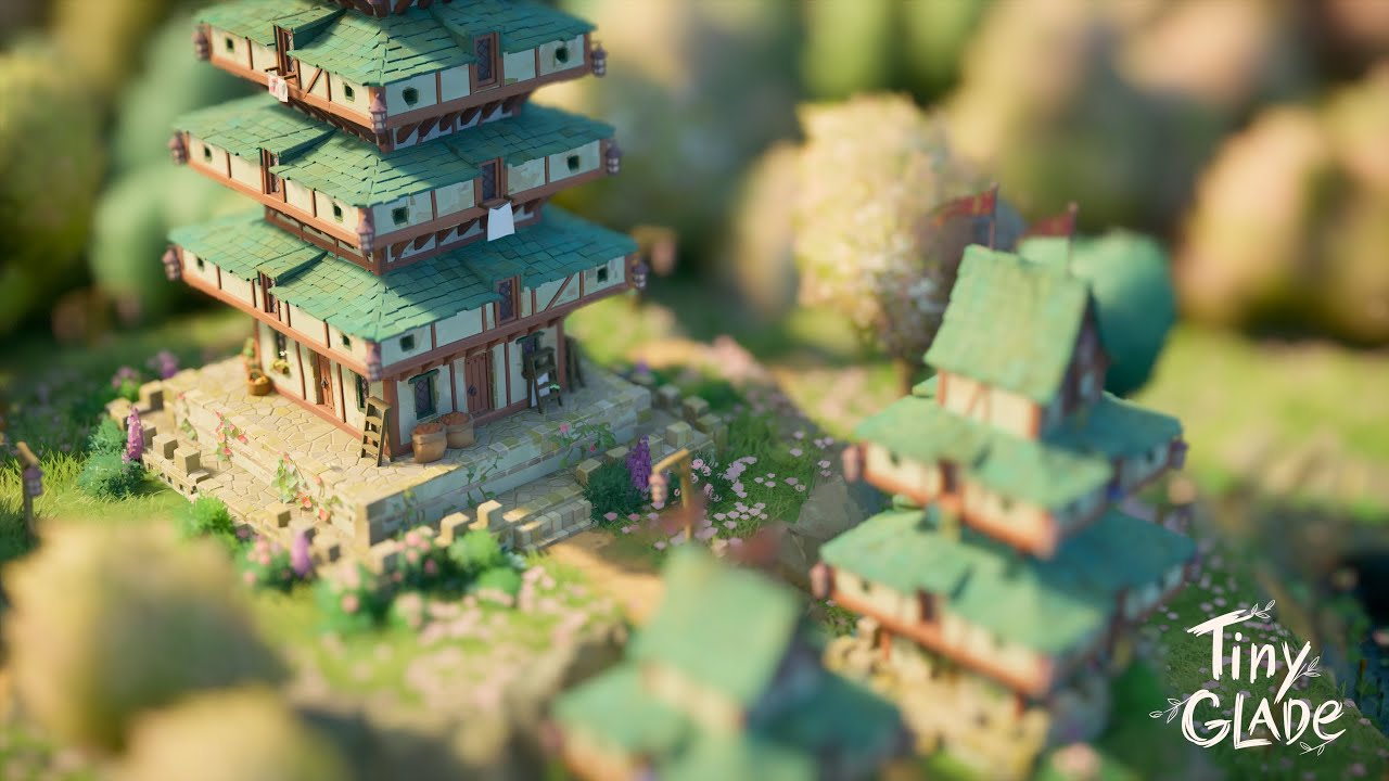 Japanese Architecture In Tiny Glade | Longplay