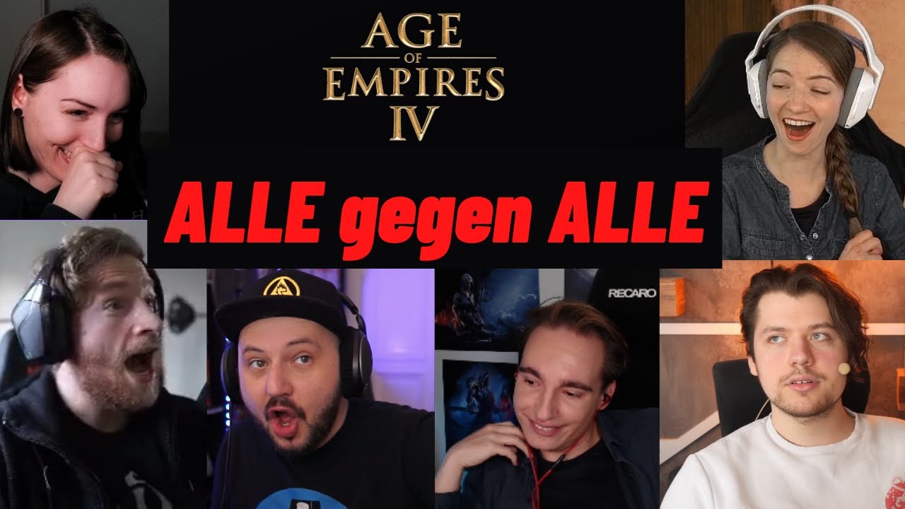 Age of Empires 4 ALLE GEGEN ALLE mit Marah, Maxim, Maurice, Leon und Fishc0p! FFA Multiplayer
