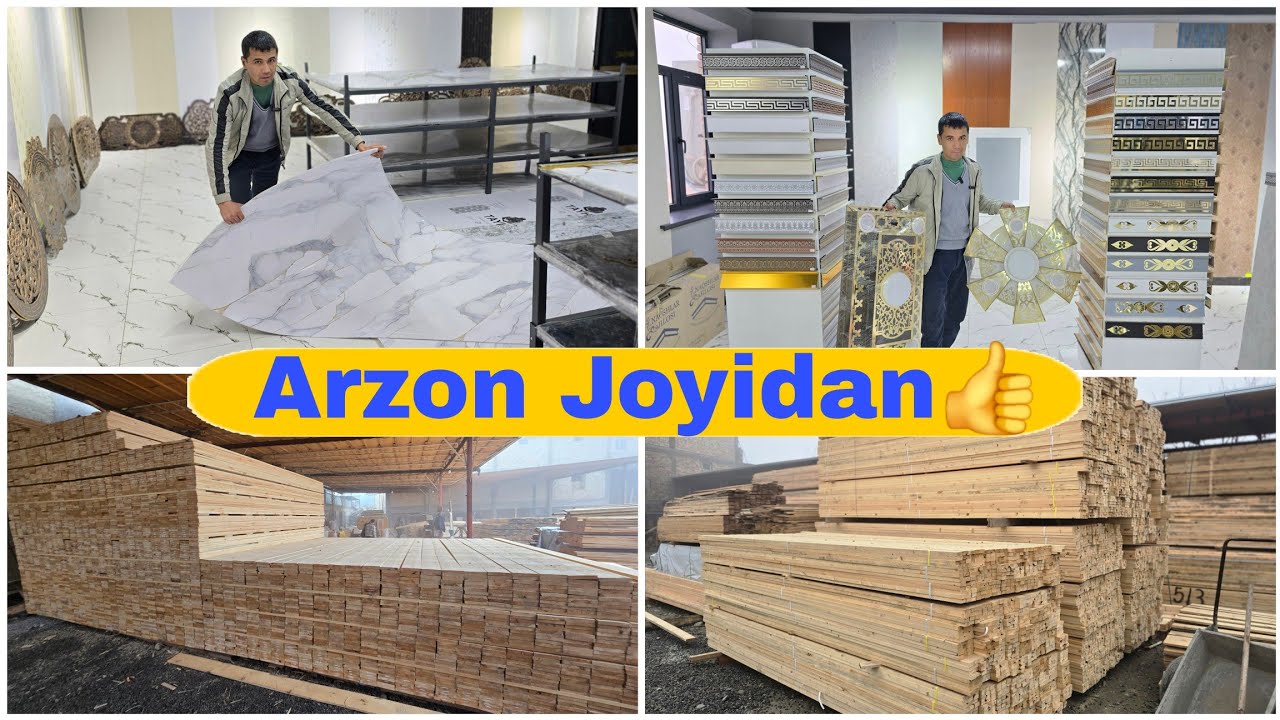 PVX Mramor Taxta Reyka Shifer Dekorplast Gipsakarton Narxlari | Arzon Joyidan👍