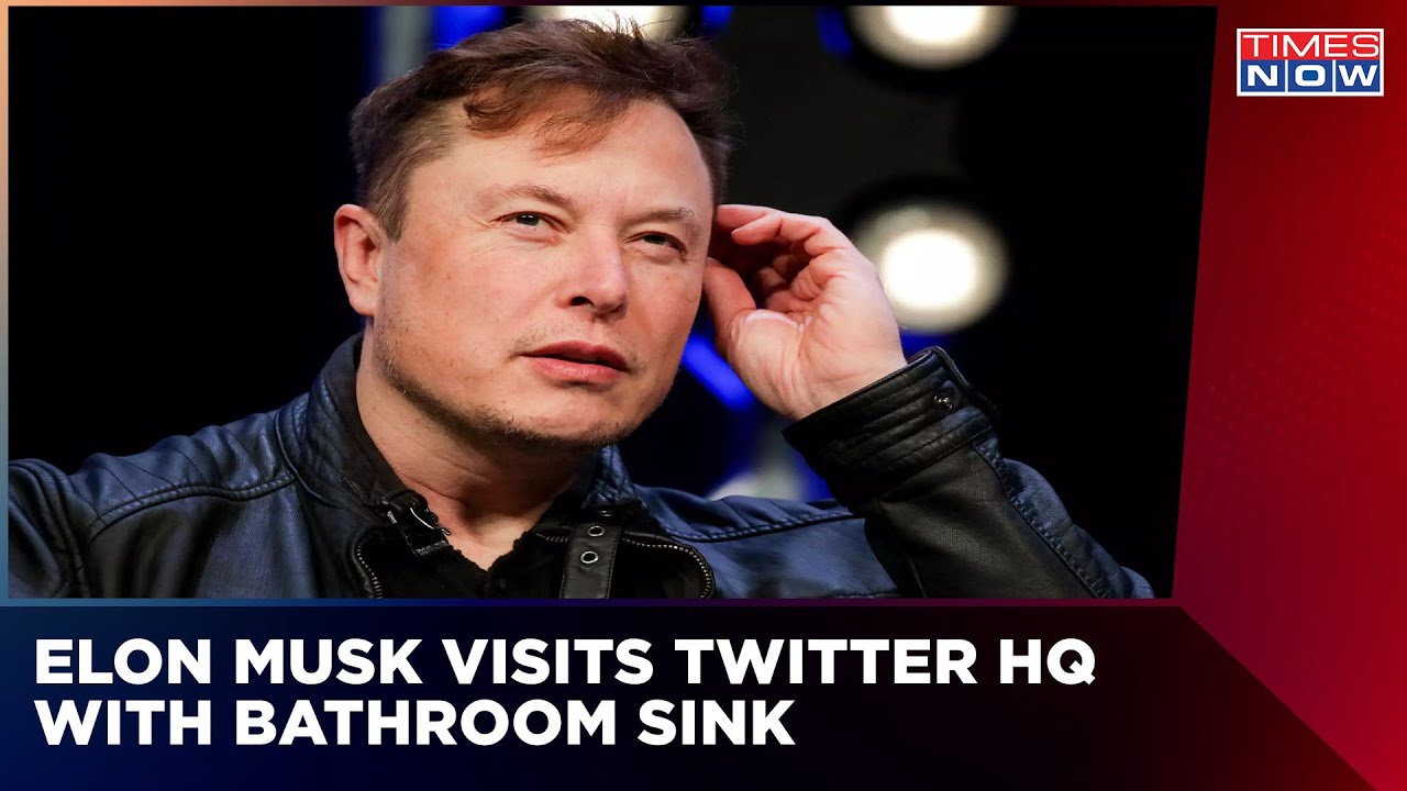 'Let's Sink In', Elon Musk Visits Twitter HQ With Bathroom Sink, Changes Bio To 'Chief Twitt'