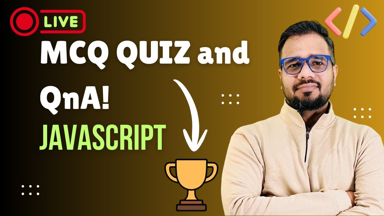 🔴 JavaScript MCQ LIVE & Q&A #7 | LIVE Quiz + Winner 🏆