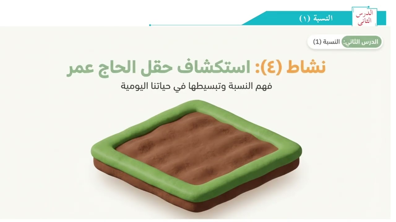 النسبة 1 للصف السادس الفصل الثاني