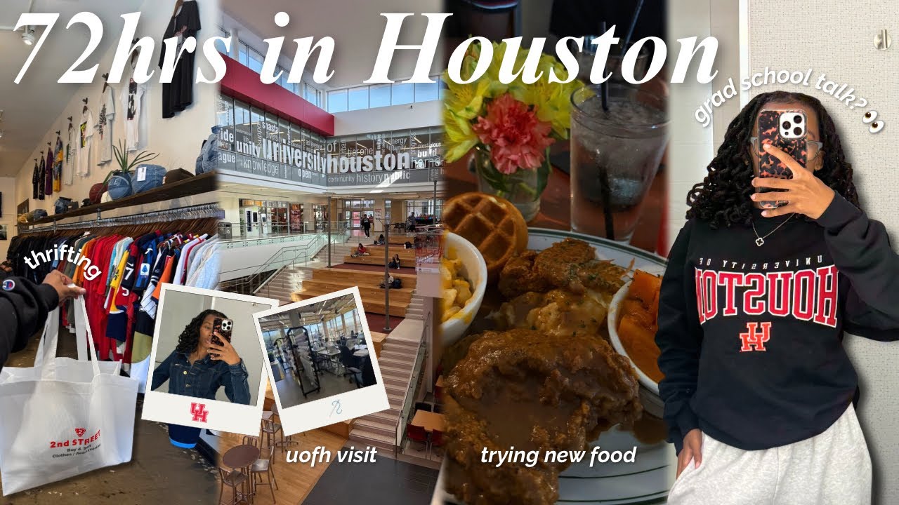 72 Hours in Houston 🤍 | UofH visit, Galleria Mall, Houston thrifting, travel with me + more!
