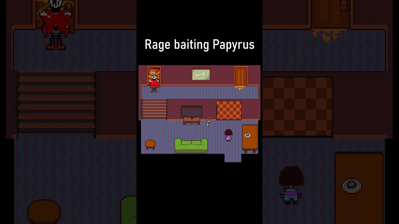 [lost content] &mdash; Rage baiting Papyrus #undertale #papyrus #funny
