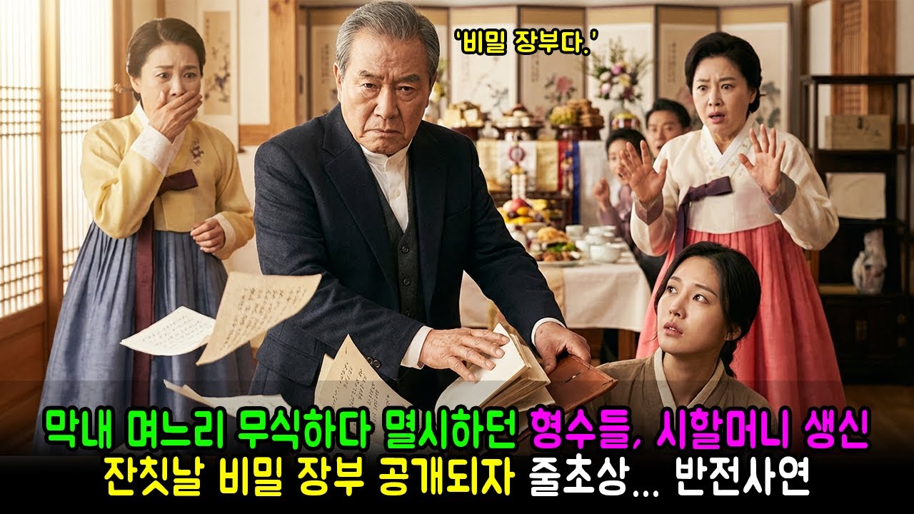 막내 며느리 무식하다 멸시하던 형수들, 시할머니 생신 잔칫날 비밀 장부 공개되자 줄초상... 반전사연 | 반전사연 | 감동사연 | 노후사연 | 막장사연
