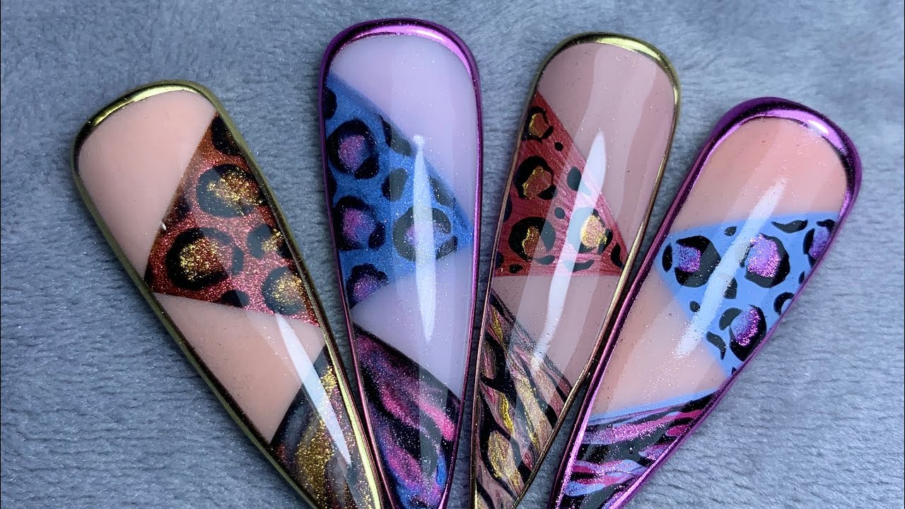 Geometric Animal Print Using Magpie Beauty Acrylic
