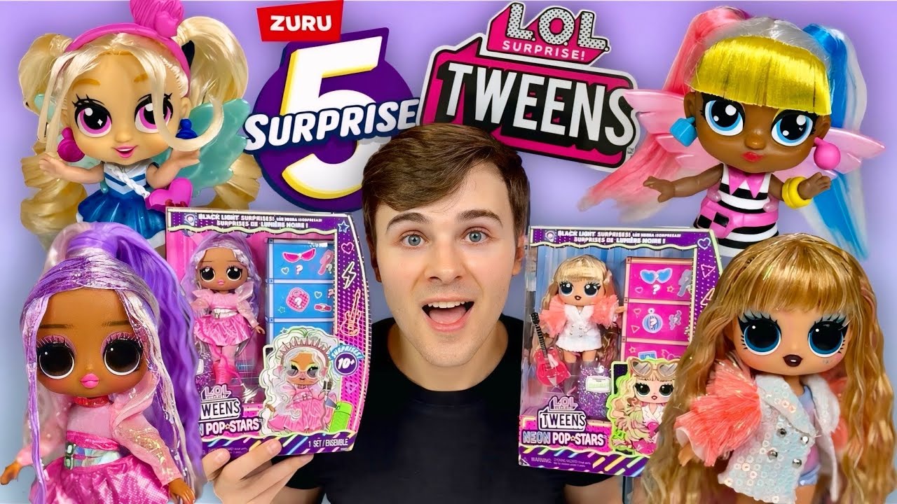 NEW LOL Tweens & 5 Surprise Fashion Fairies! Neon Pop Stars Thea Star, Kitty K, Zuru Mini Dolls!