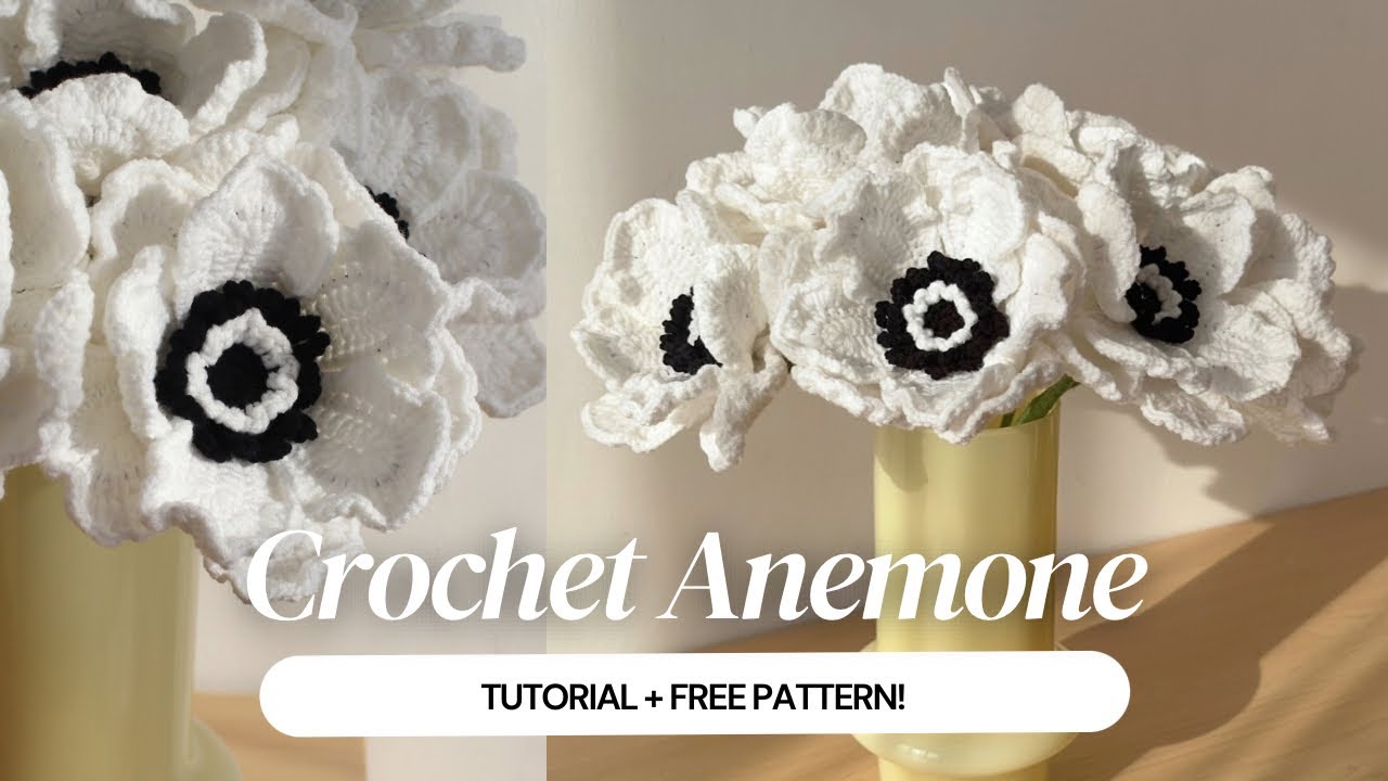 🌸 Crochet Anemone Flower Step-by-Step | Beginner-Friendly Tutorial