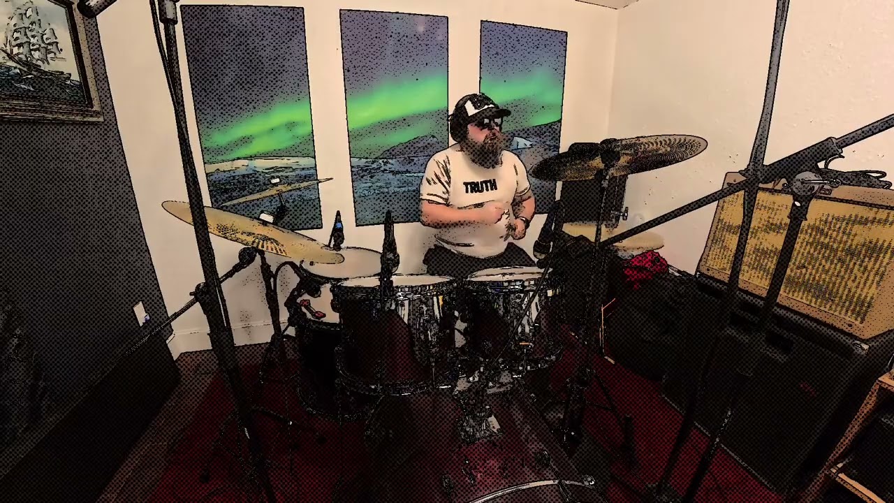 Learning Drums Day 37- Classic Rawk. I play Every Instrument.#gretschdrums #evansdrumheads #analog