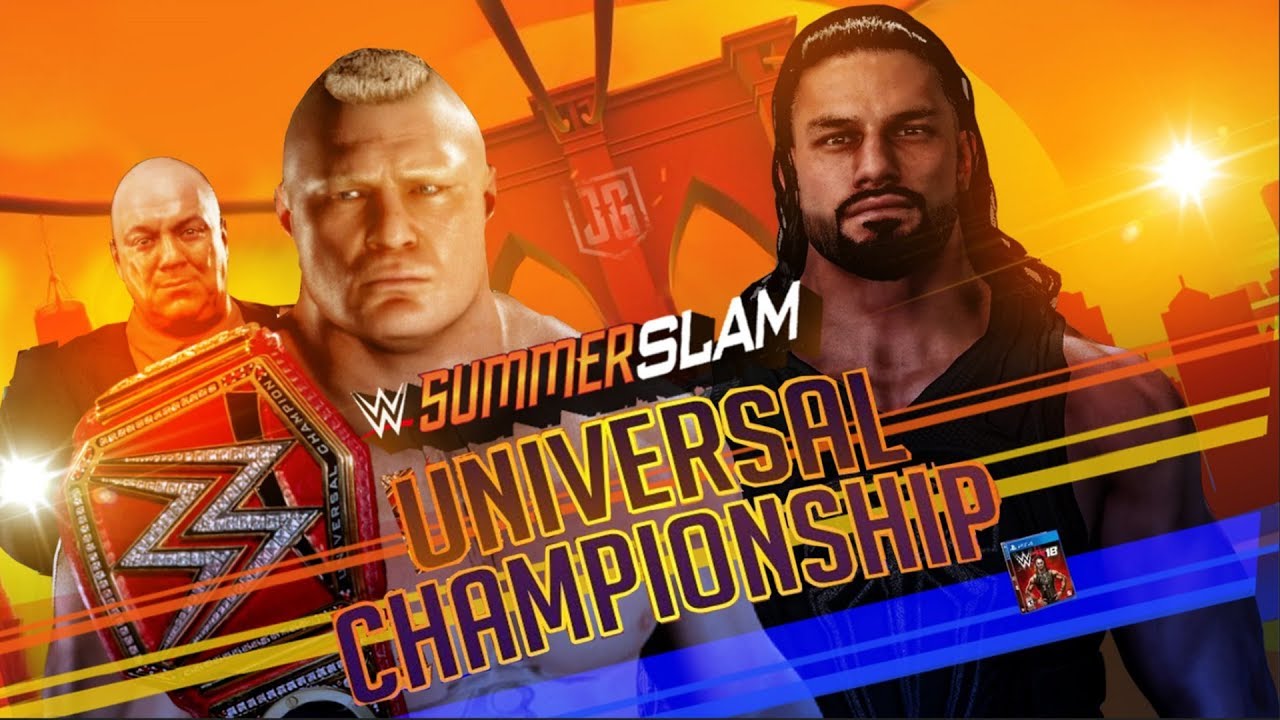 WWE 2K18 Summerslam 2018 - Brock Lesnar vs Roman Reigns Universal Championship Match!