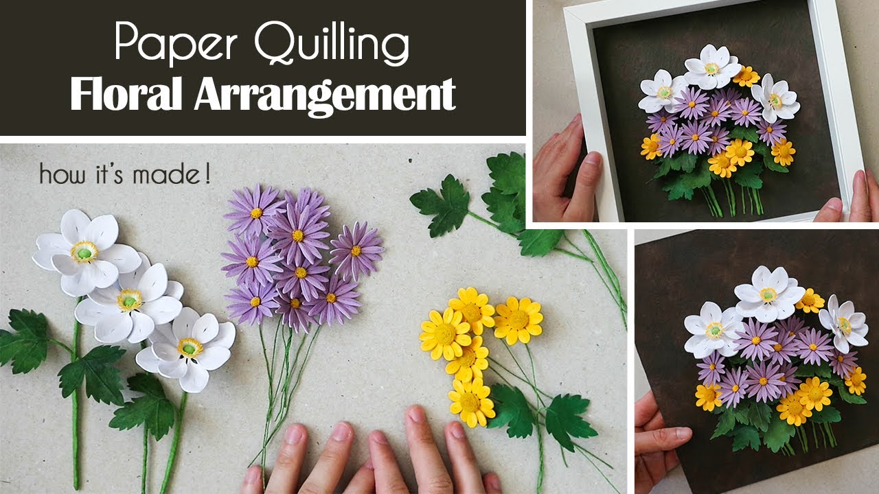 Paper Quilling Floral Arrangement | Handmade Flowers | Plant Lovers