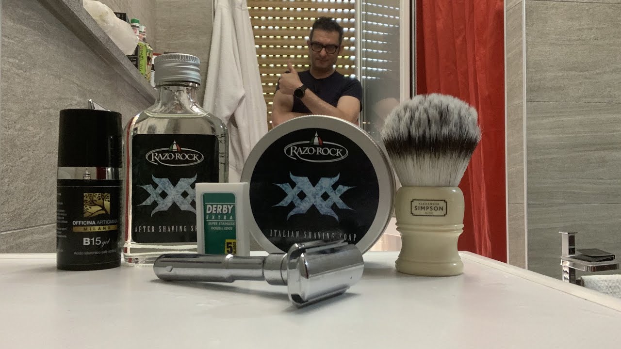 Merkur Futur - Derby Extra - Simpson Trafalgar T3 - RazoRock XXX Fresco linea