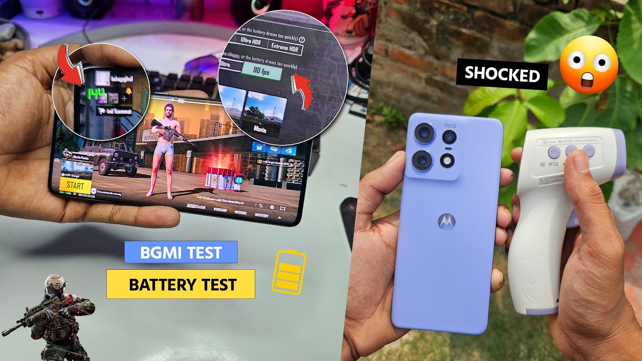 Moto edge 50 Pro Bgmi Test - 90 Fps/Heating & Battery Test 🤯