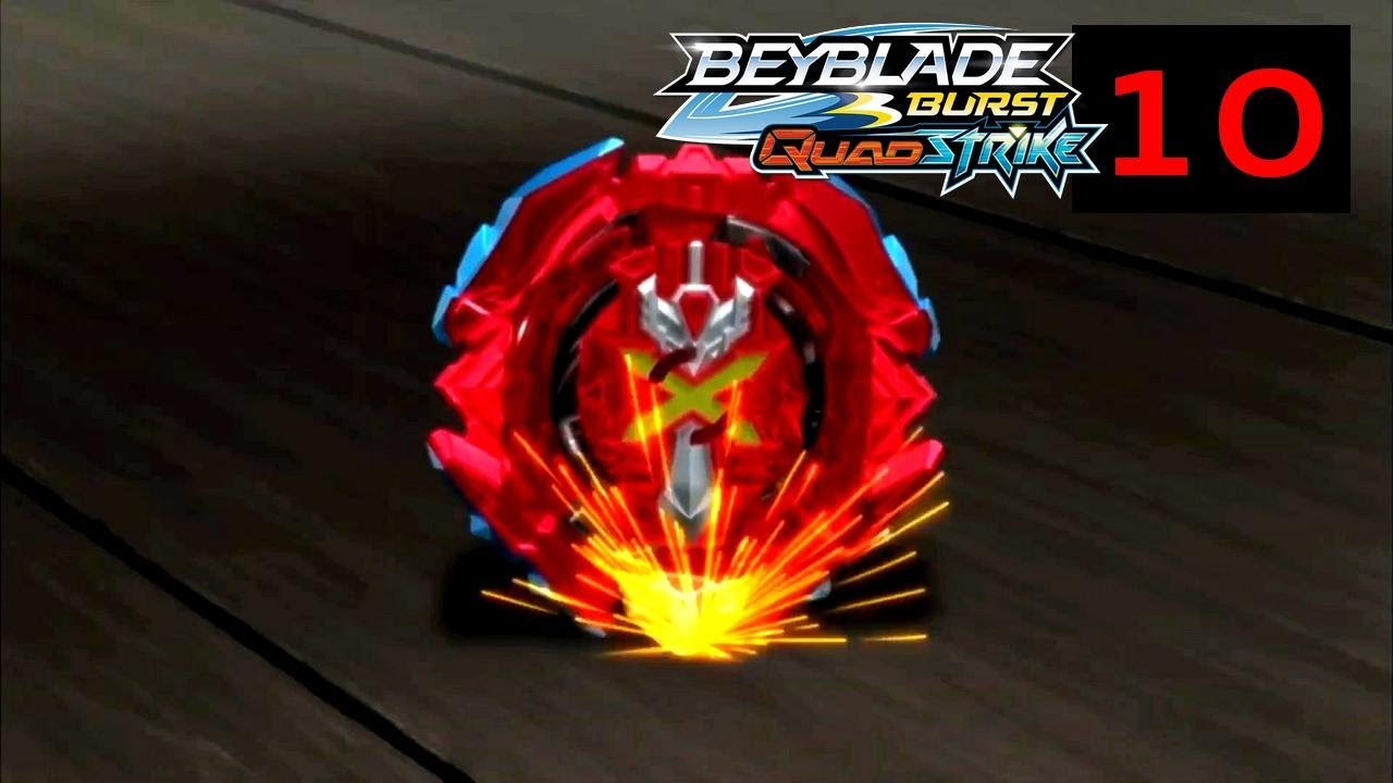Dual Xiphoid Saber! / Beyblade Burst QuadStrike Episode 10 / Xiphoid Xcalius vs Divine Belfyre