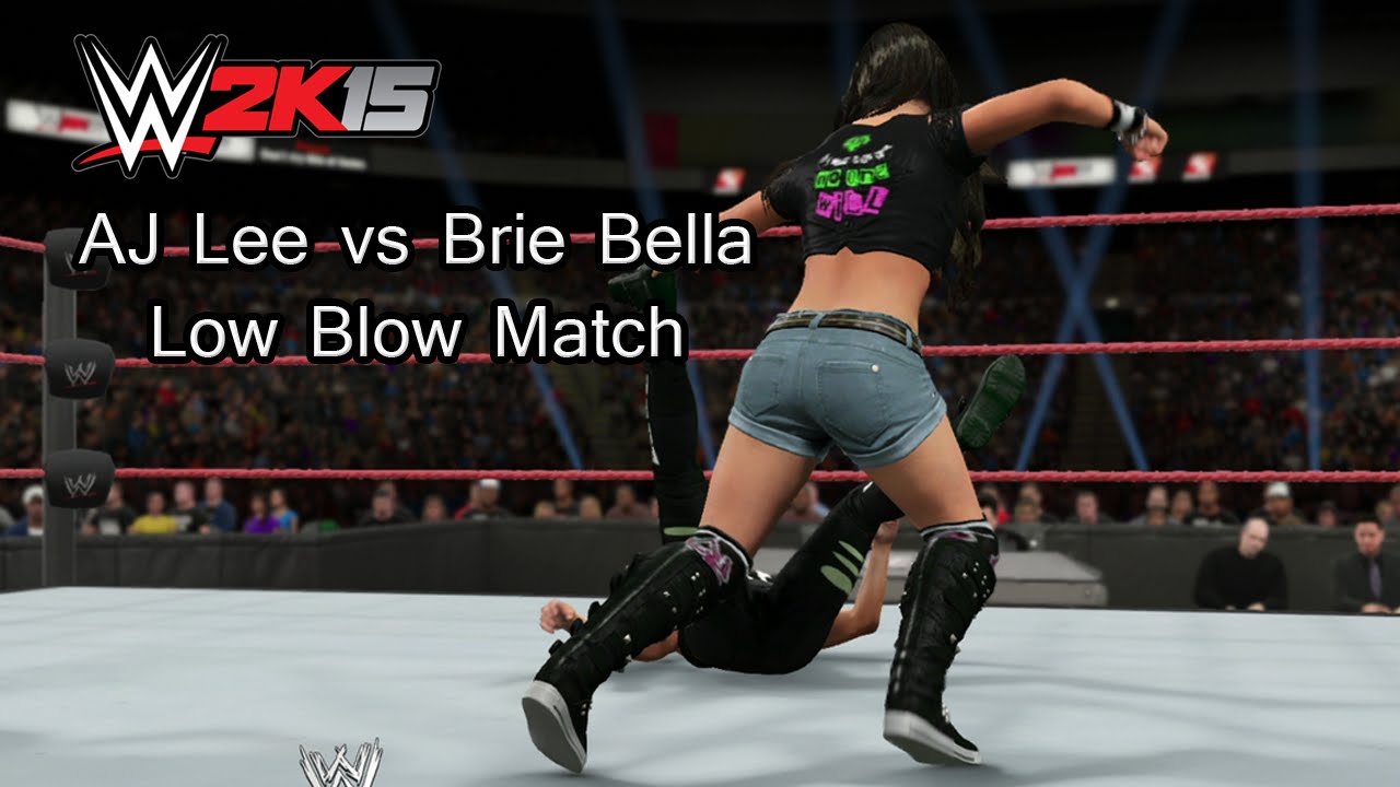WWE 2K15(PS4) AJ Lee vs Brie Bella Low Blow Match