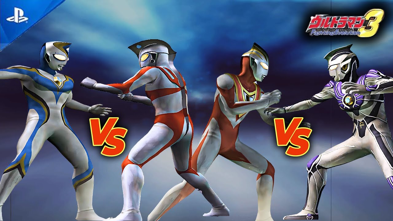Ultraman Ace vs Fake Dyna - Ultraman Gaia V1 vs Legend - Request Battle  - Ultraman FE 3 - PS2