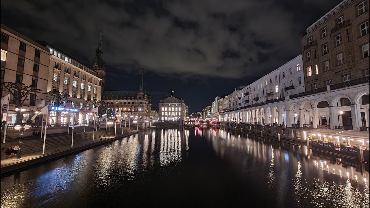 Hamburg night  Germany 4K UHD