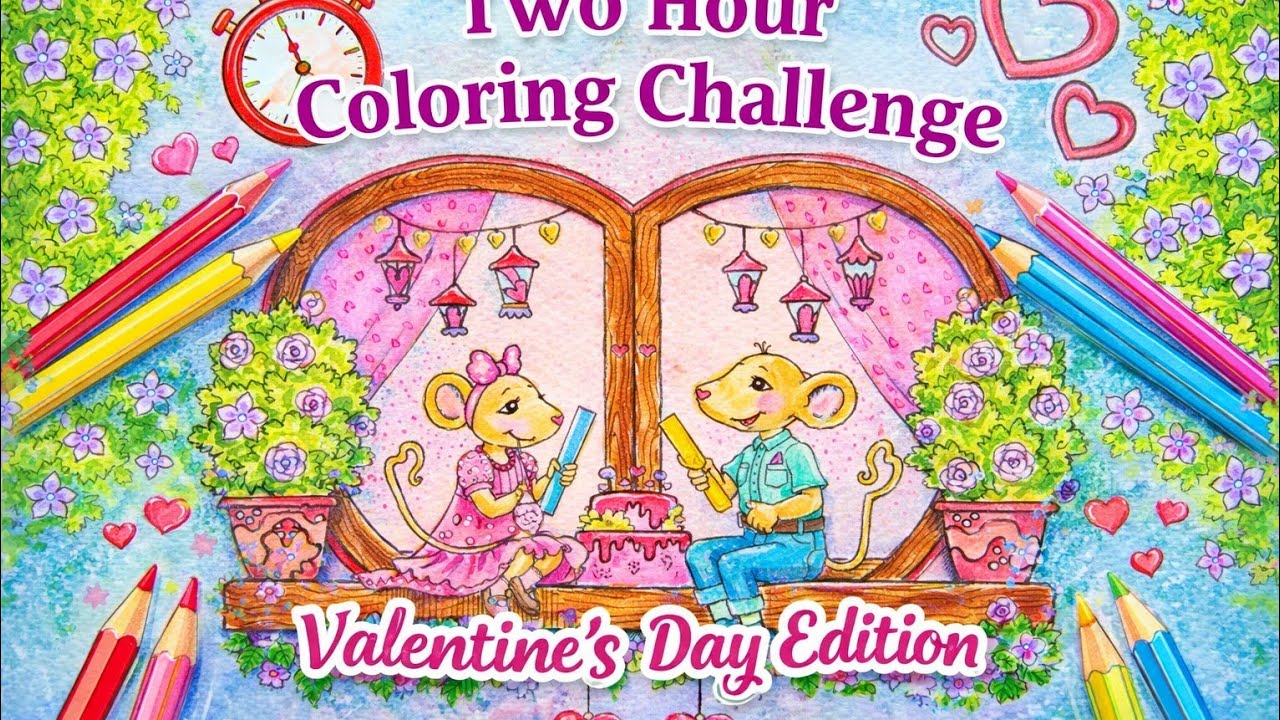 2 hour Coloring challenge valentine's day Edition 