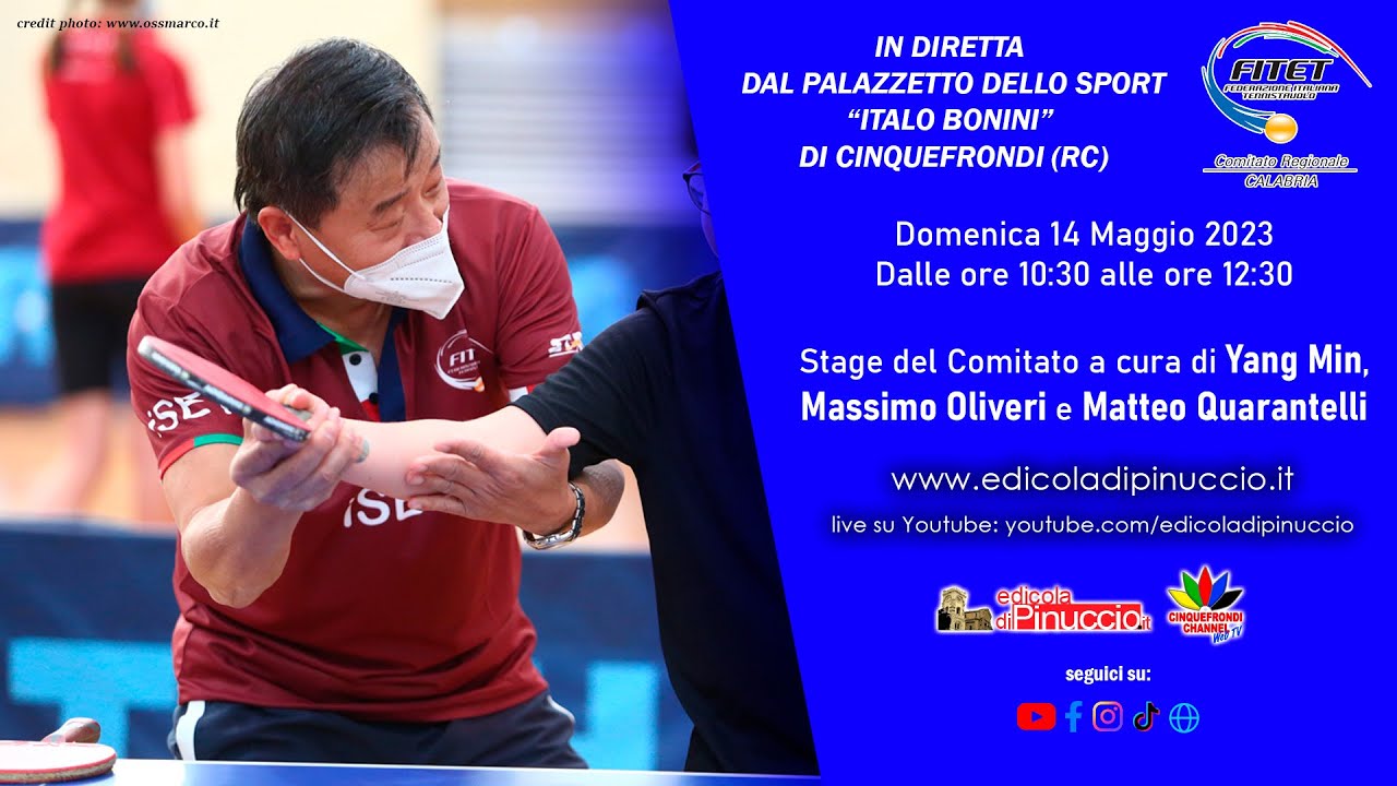 LIVE: Sessione di Tennistavolo | Yang Min, Massimo Oliveri e Matteo Quarantelli | 14/05/2023