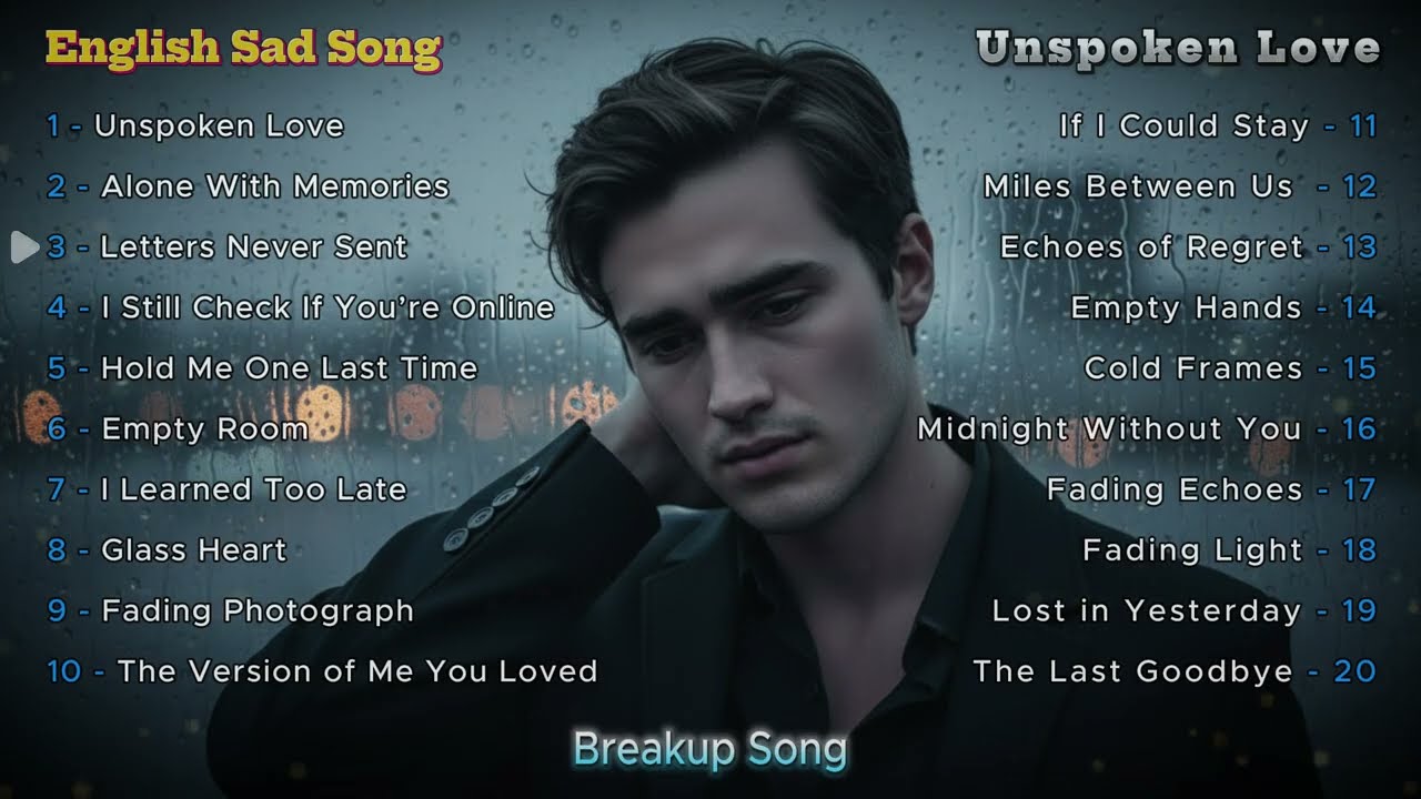 Unspoken Love - English Sad Song 2026 💔 Breakup Songs for Late Nights