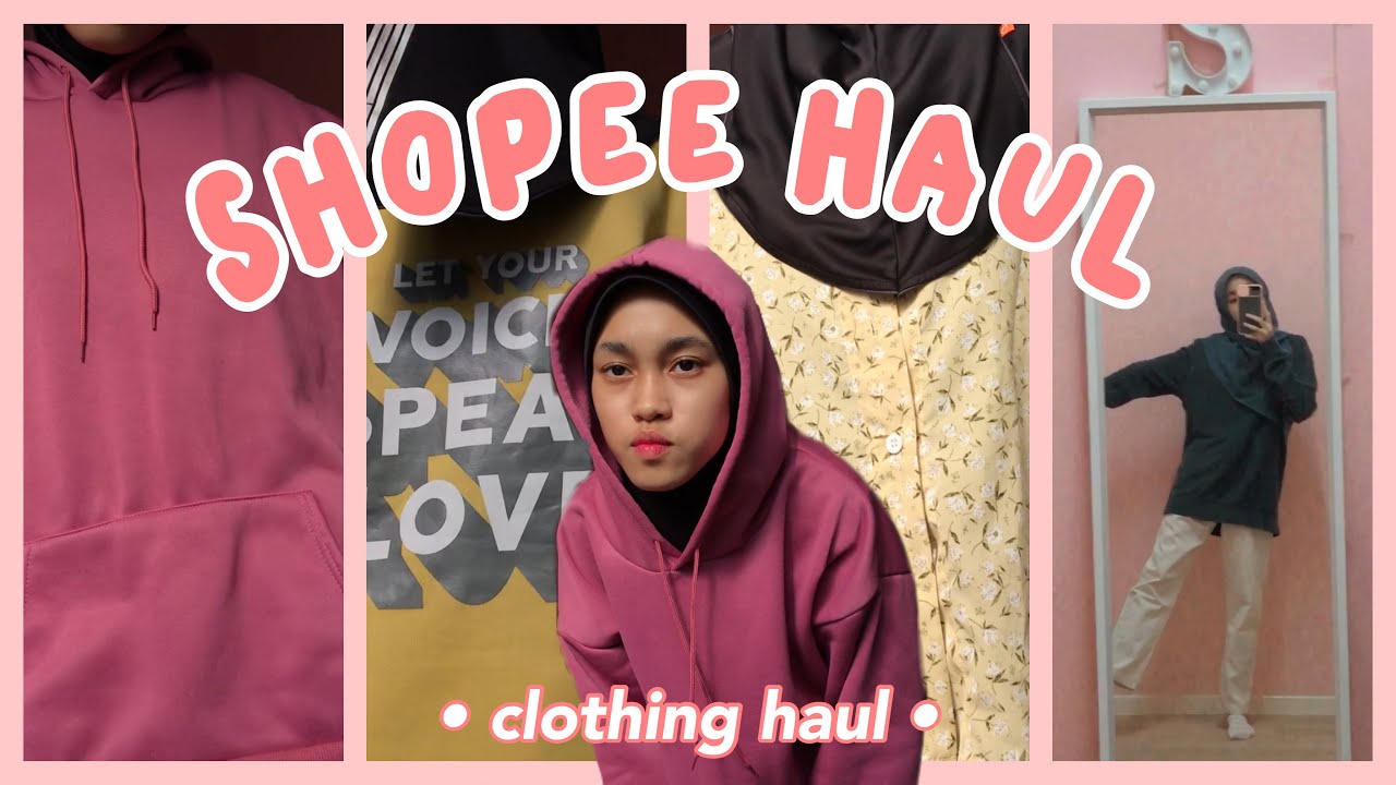 SHOPEE HAUL |sweatshirts,hoodie,blouse,white jeans!! (clothing haul)