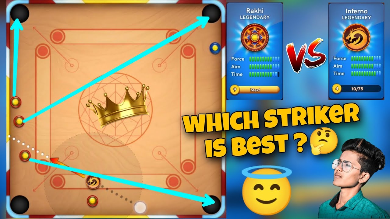 Which best striker 🤔 Carrom pool | Inferno Ya fir Rakhi striker 😎| Carrom best Striker 🥰