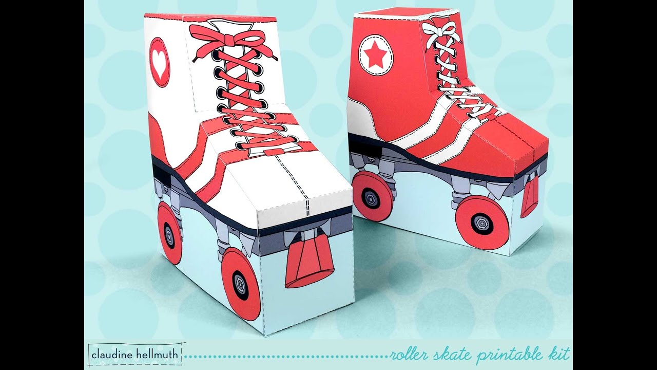 make a roller skate party favor box
