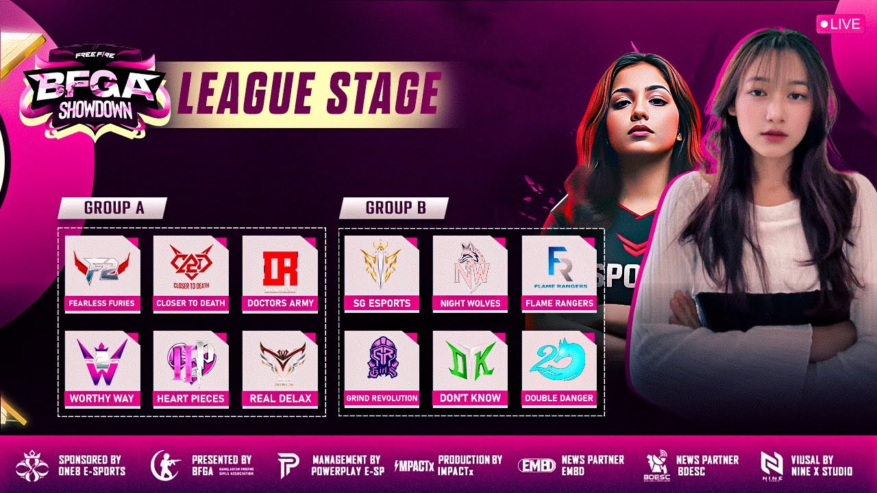 BFGA SHOWDOWN | League Stage | Group A & Group B |