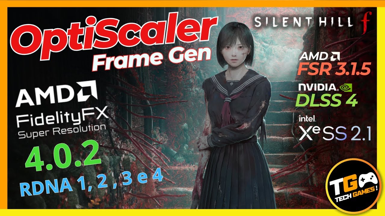 SILENT HILL F — MOD Frame Gen OptiScaler  — FSR 4 em RDNA 1, 2, 3 e 4 — DLSS 4 — XeSS 2.0.2
