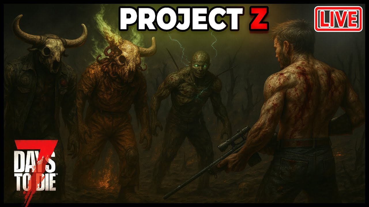 Project Z Day 1 LIVE — PLUS New Guns, POIs & Subs Join In! (7D2D)