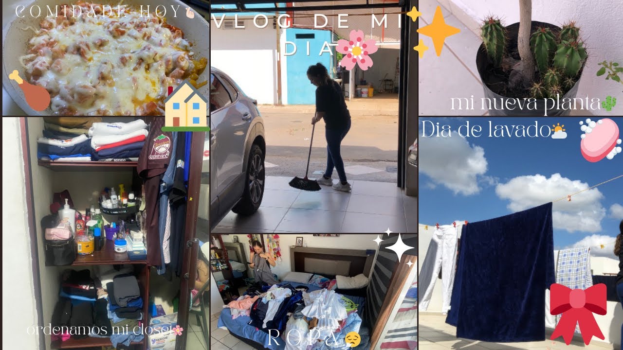 Vlog de un día conmigo🫶🏻🫰🏻🏠lavamos ropa extremadamente 🧼🧽mini limpieza en mi casa🧹🧼🏠