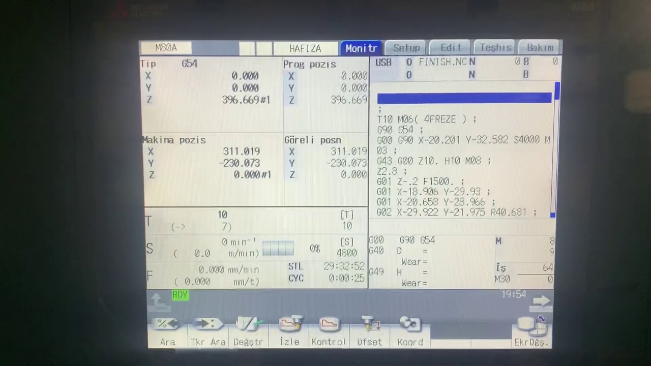 Mitsubishi m80 usb den program çalıştırma