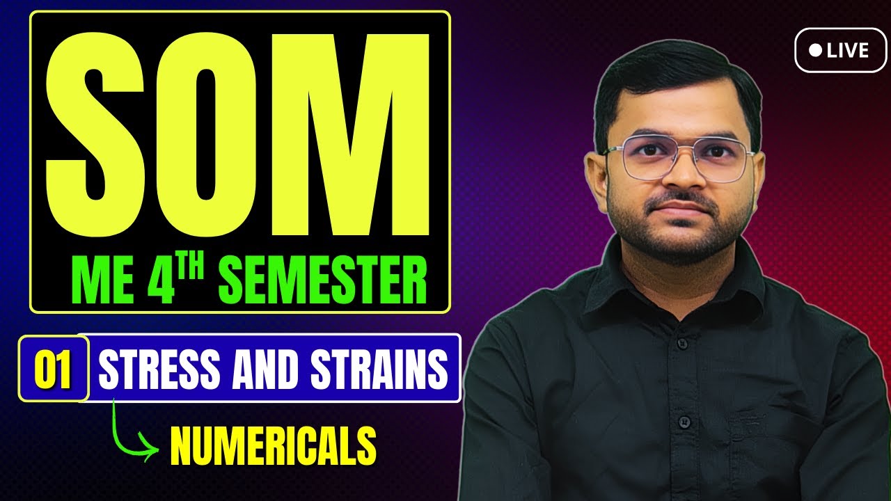 SOM-Numericals II Lec-33 II ME 4TH Semester II Unit-1 Stress & Strain @PolytechnicPathshala​