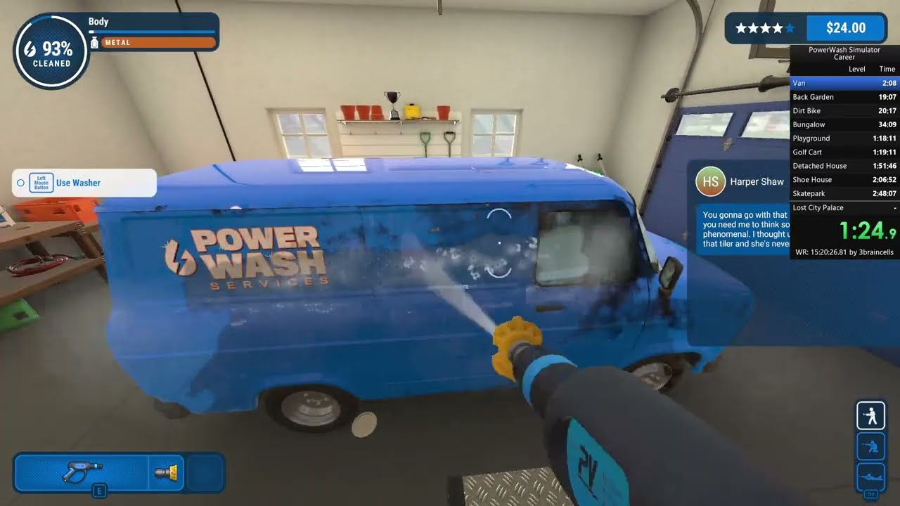 PowerWash Simulator Career Speedrun (former WR): 14h 04m 45s (Part 1)