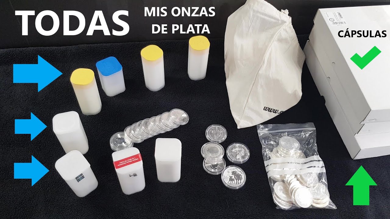 Todo mi stack de monedas de PLATA pura de una ONZA y les pongo cápsula a casi todas, SILVER STACKER