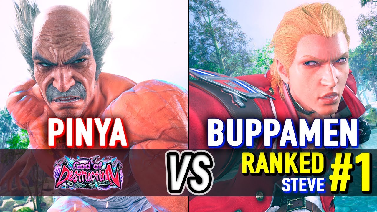 T8 🔥 PINYA (Heihachi) vs BUPPAMEN (#1 Ranked Steve) 🔥 Tekken 8 High Level Gameplay