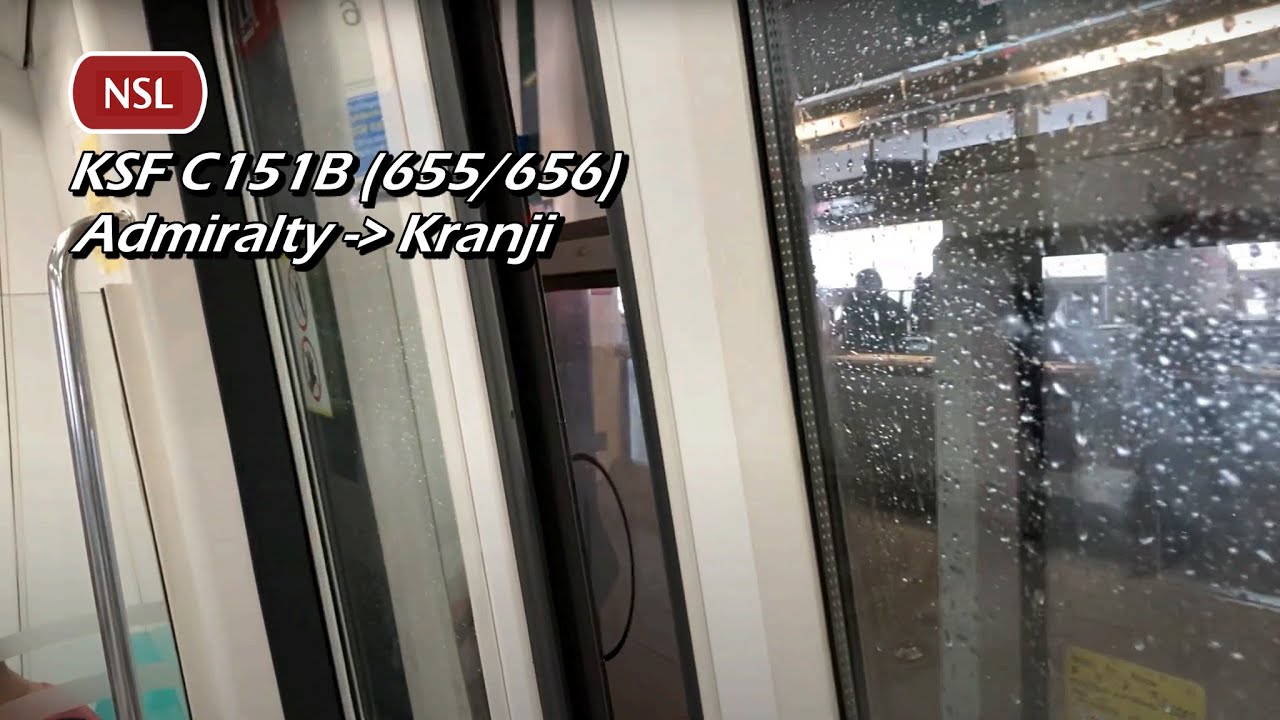 (ATPM mode, heavy rain) SMRT - KSF C151B (655/656) (Admiralty » Kranji)