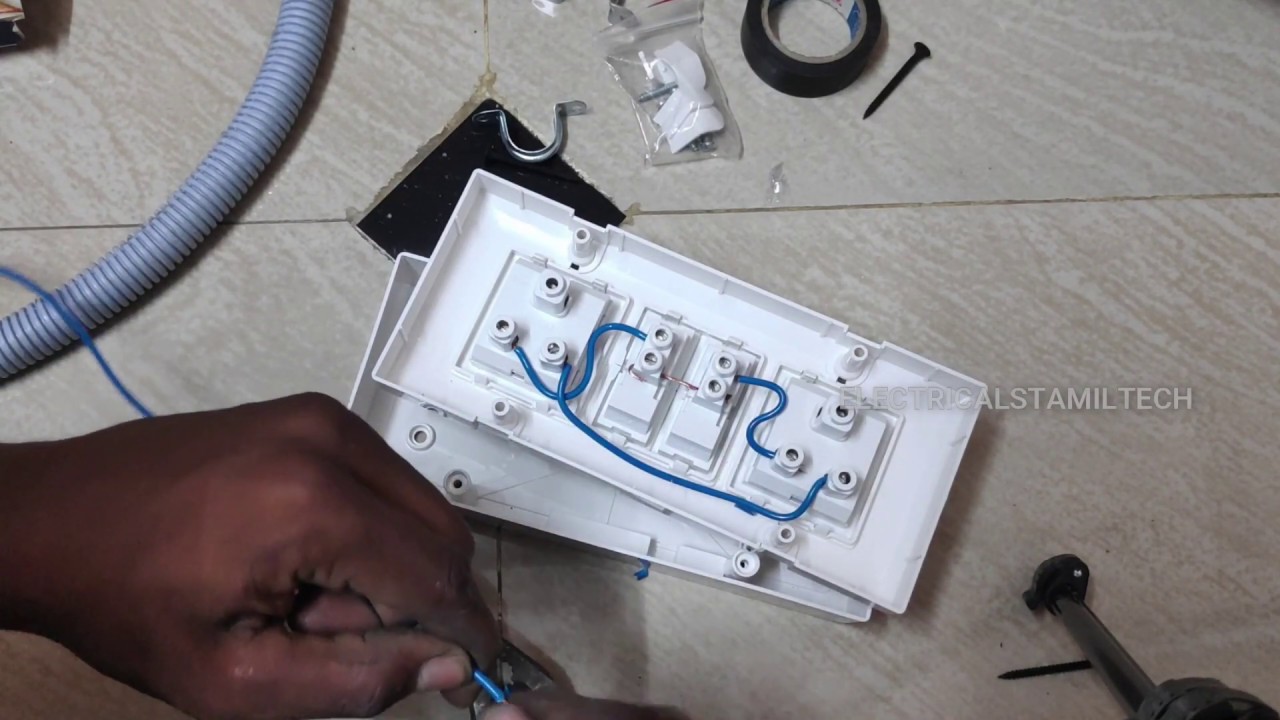 Electric Board wiring connection 2 socet 2 switct  Electrci  Board