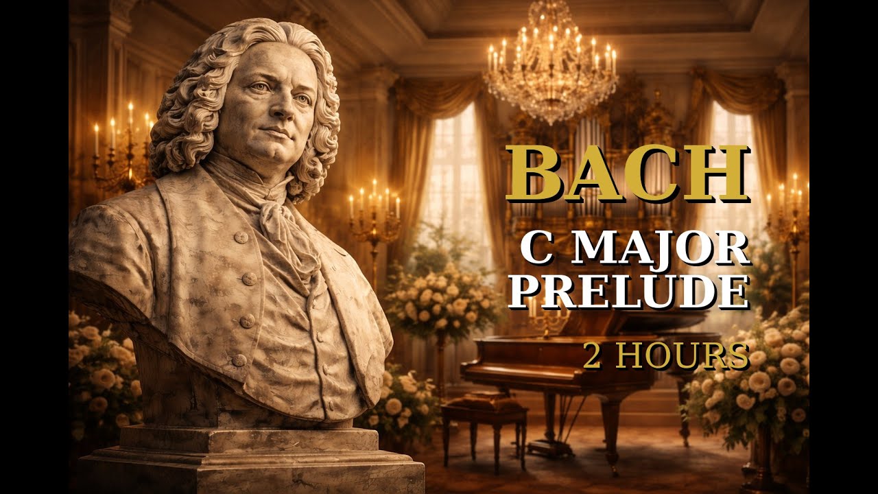 Bach – Prelude in C Major (2 Hours) | Calm & Focus Classical Piano Music