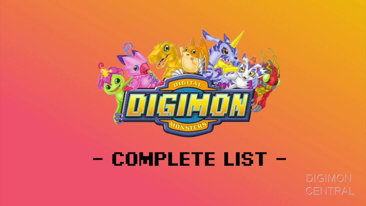 Digimon - Complete List