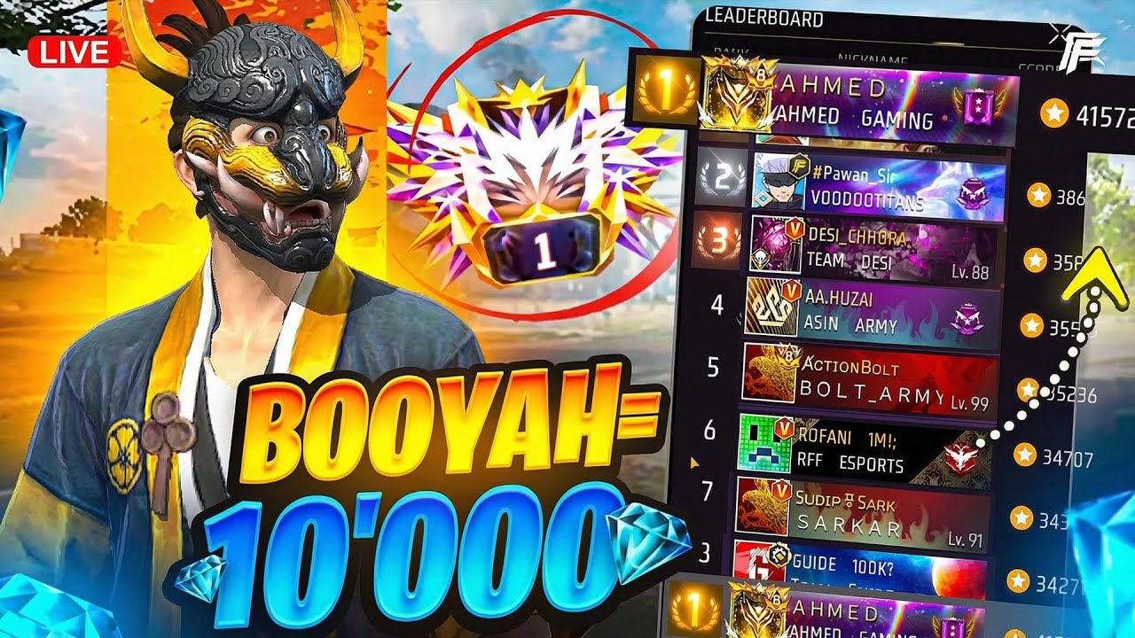 🔴[Live] Rank Push 💀 Most Gold Medals Wins 10,000 Diamonds #freefirelive