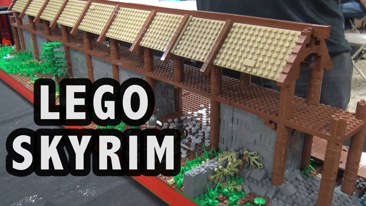 LEGO Skyrim Riverwood Wall | Philly Brick Fest 2017