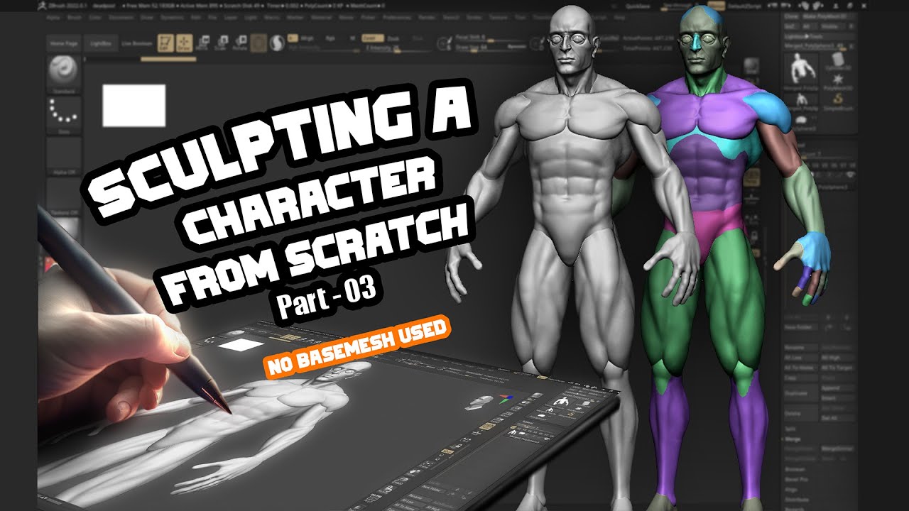 Sculpting a Character From Scratch in ZBrush | Part 3