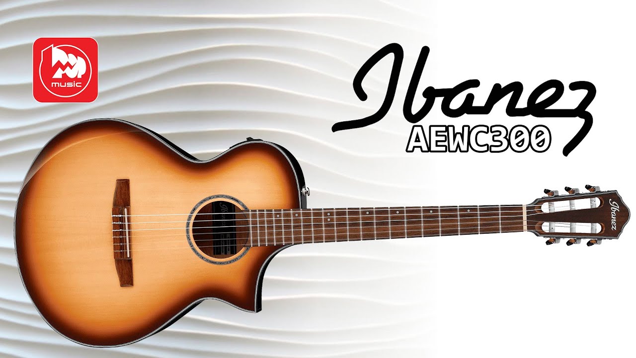 Электроакустическая гитара IBANEZ AEWC300N (с тонким корпусом, нейлоновыми струнами и вырезом)