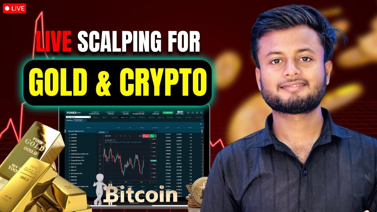 LIVE CRYPTO & GOLD TRADING  & ANALYSIS || LIVE BITCOIN, GOLD  SCALPING||